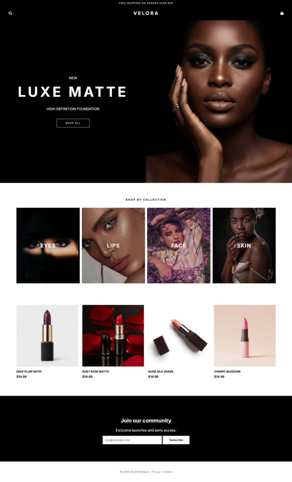One-Page Beauty Website