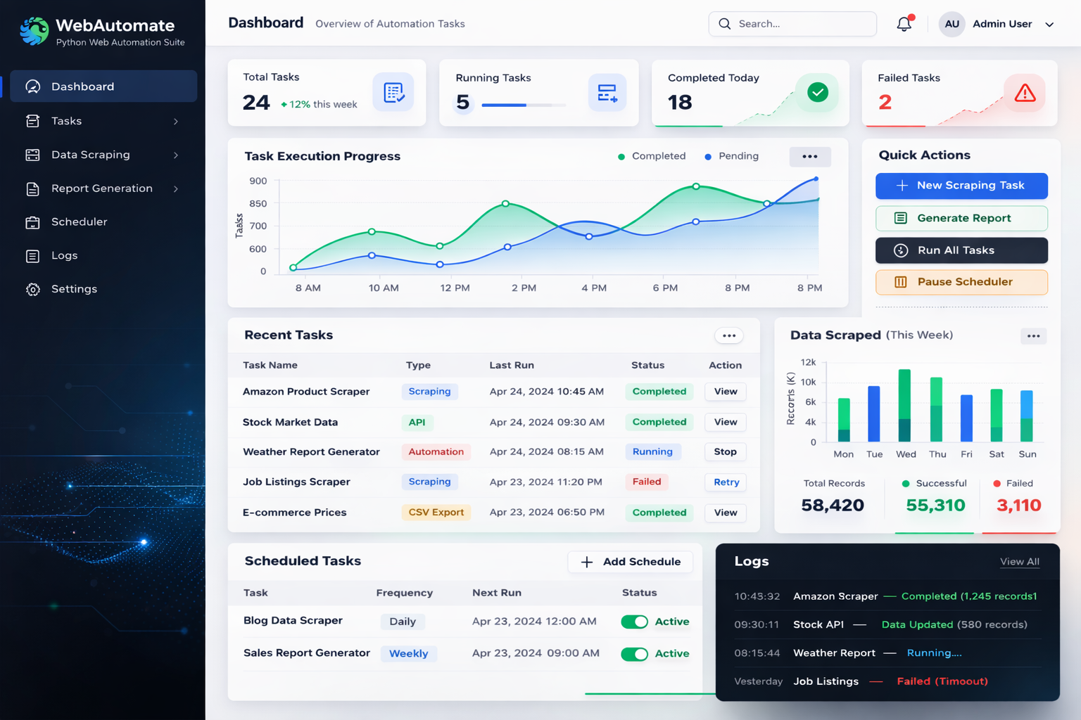 Python Web Automation Tool