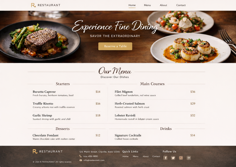 Restaurant Website
